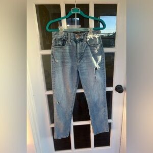 Something Navy Distressed Jeans Size 2 (26)